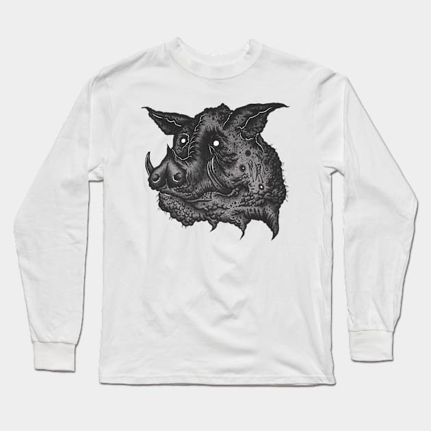 Dead boar Long Sleeve T-Shirt by grimpaint